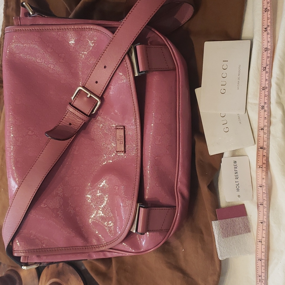Gucci pink messenger bag